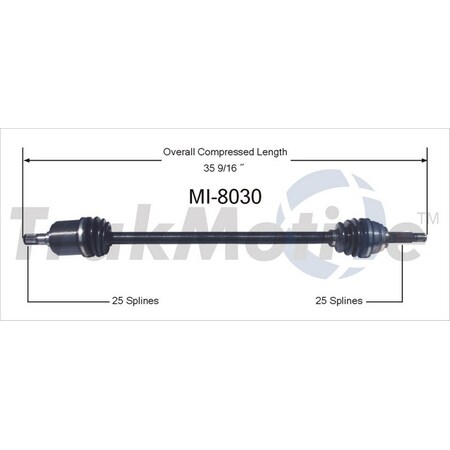 Surtrack Axle Cv Axle Shaft, Mi-8030 MI-8030